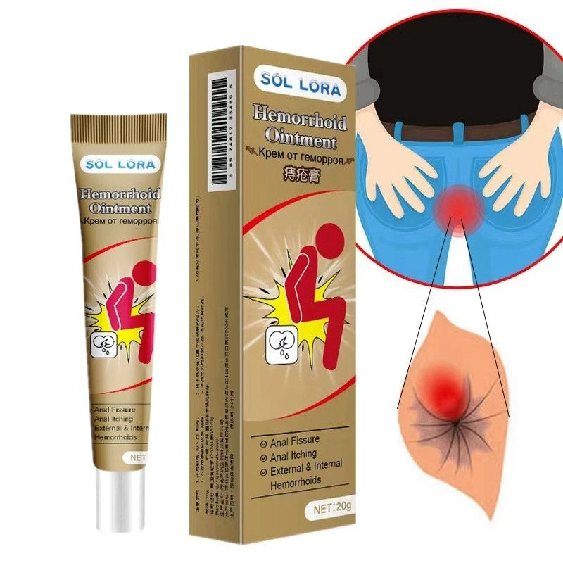 Natural Herbal Hemorrhoid Relief Cream - 20g Soothing Ointment