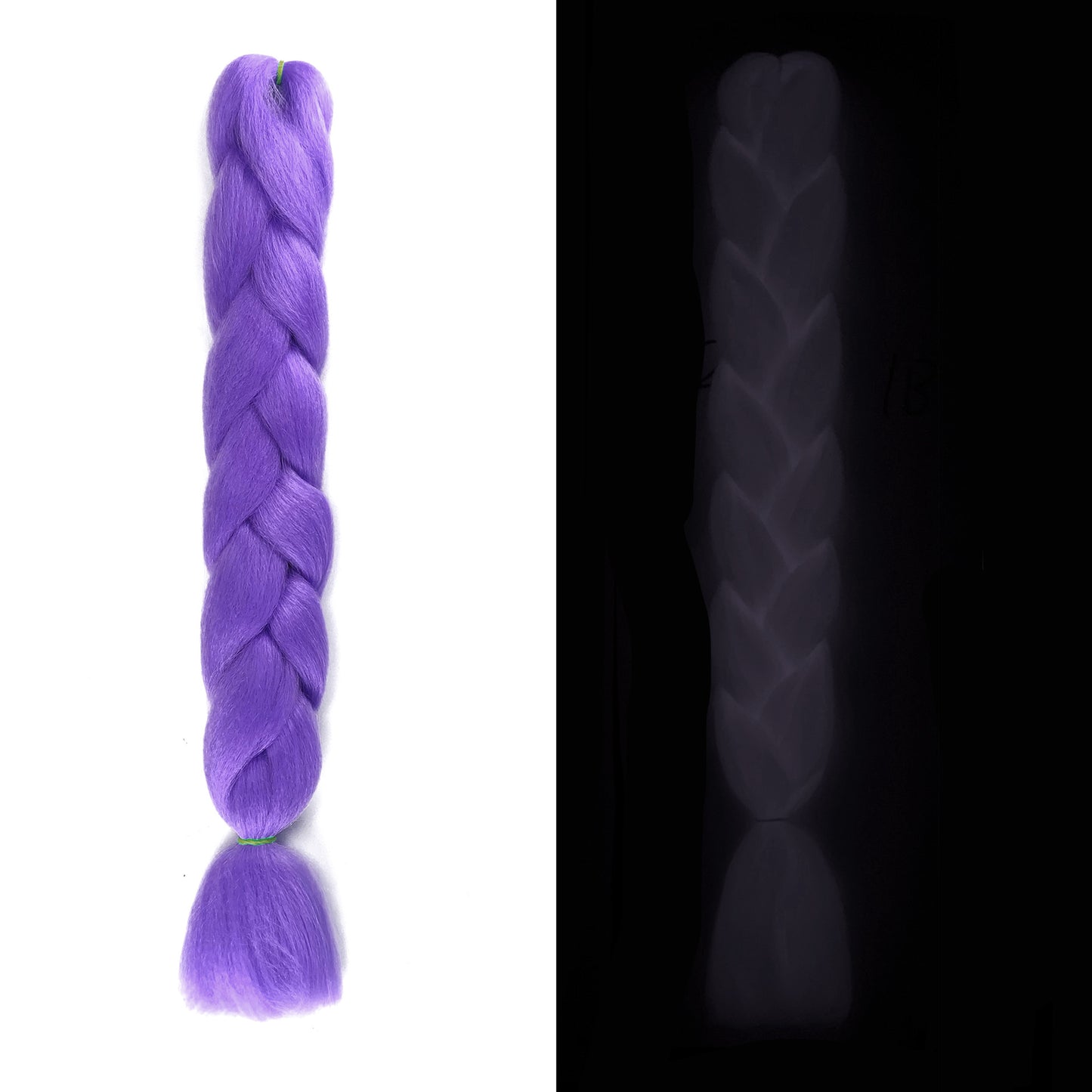 Fluorescent Chemical Fiber Wig Big Braid - Luminous Hair Weave with Color Options
