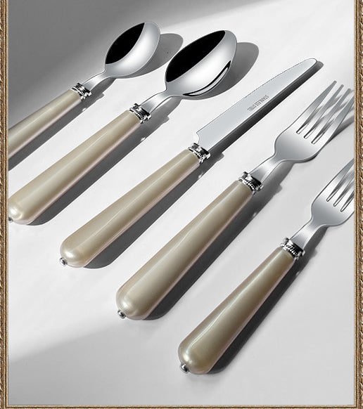 Luxury Nordic Style Household Kitchen Cutlery Set - Portable Knife Fork Spoon