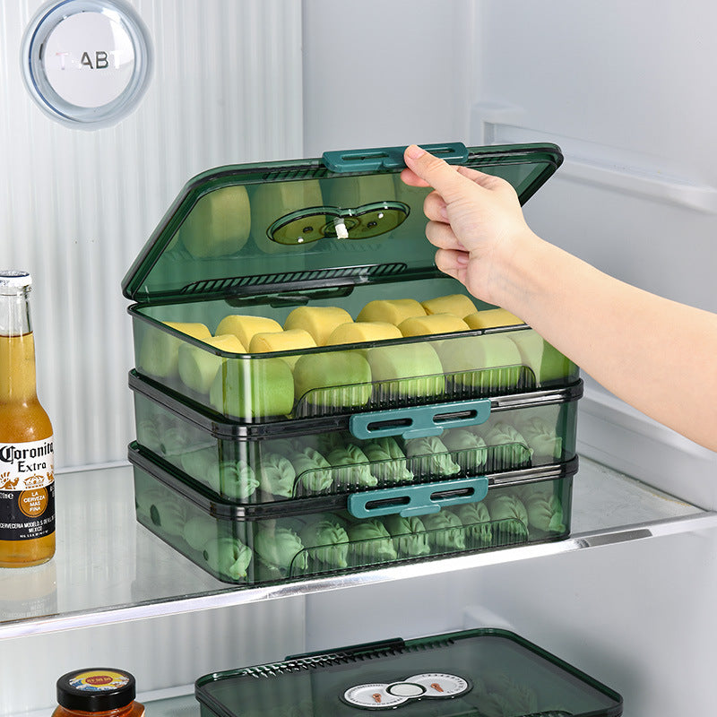 Food Grade Airtight Dumpling Storage Box - Freezer Safe, Multi-Layer Containers