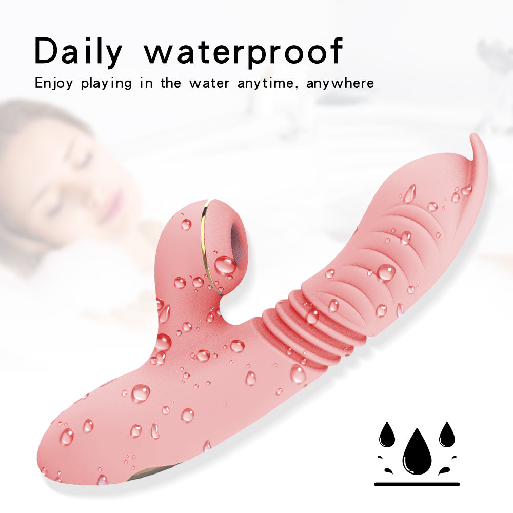Thrusting G-Spot Vibrator - Pink Vibrating Dildo for Women