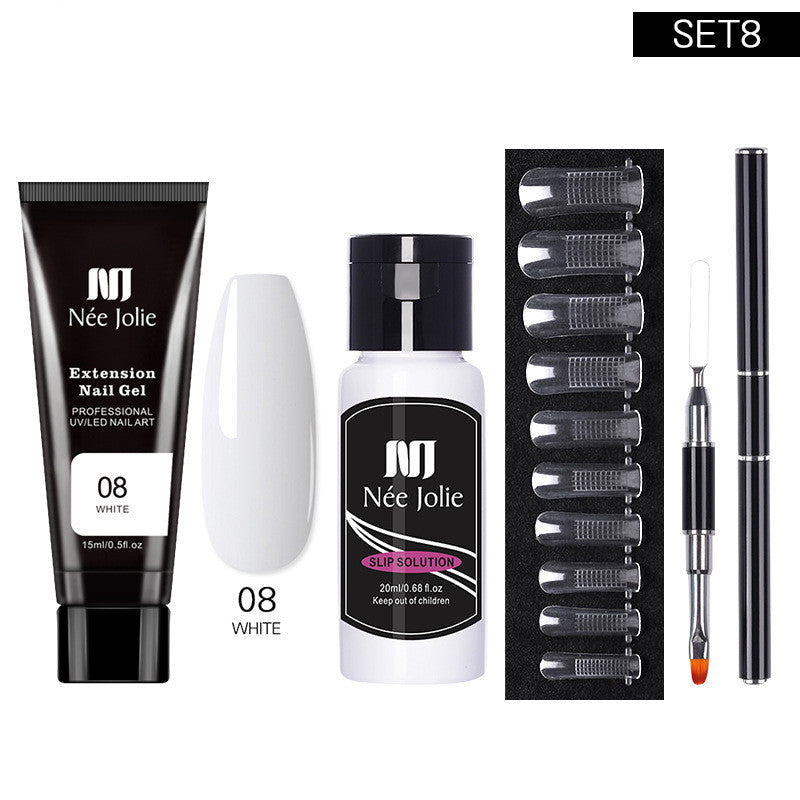 Nail Art Extension Glue Set with Brush & Sticker