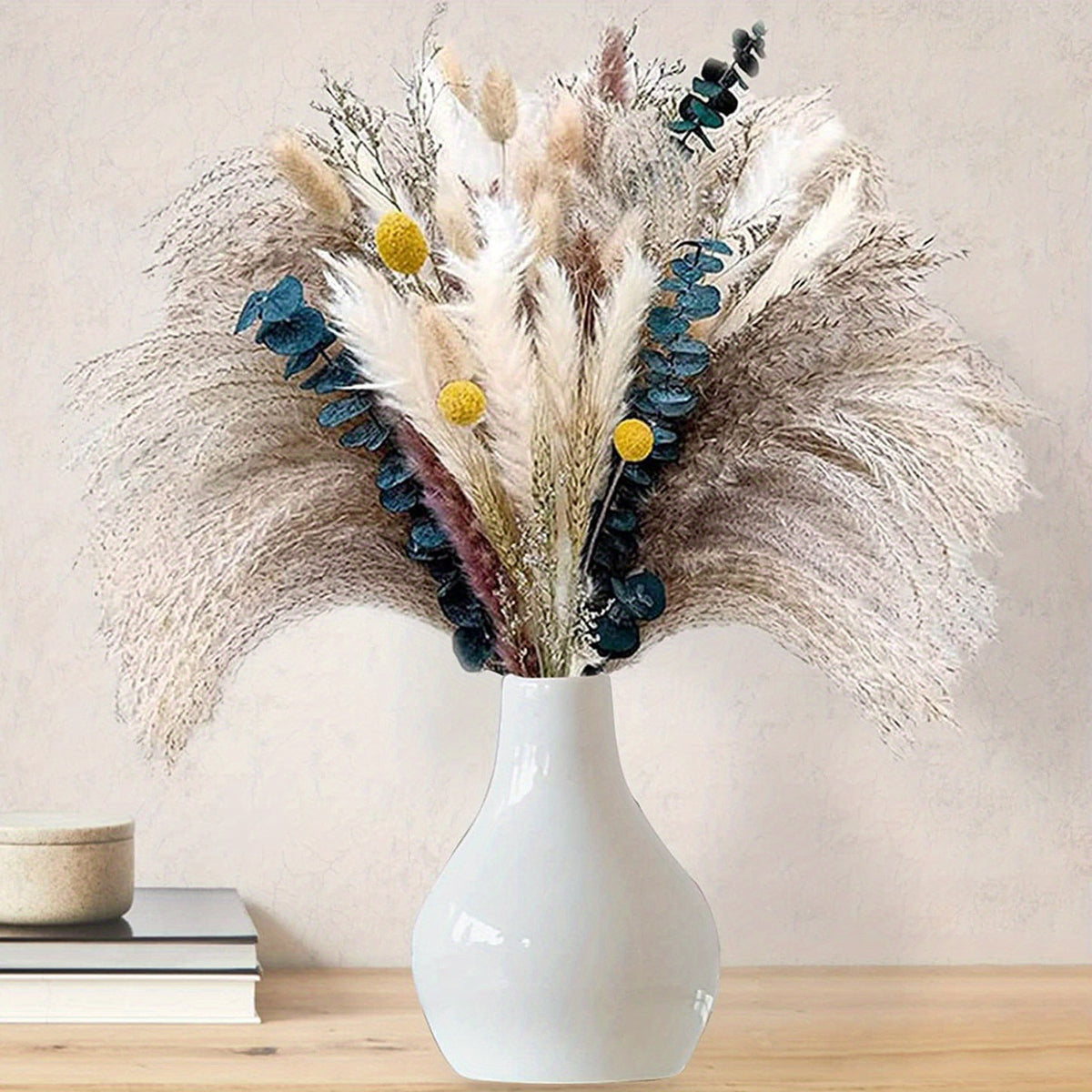 Dried Flower Bouquet - Preserved Grass Flower Arrangement for Home Decor