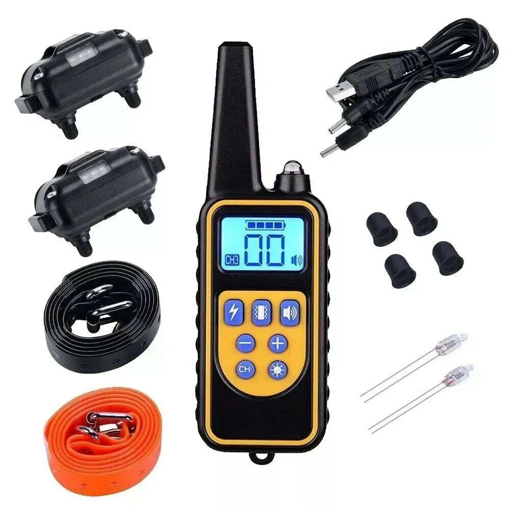 Dog Training Collar with Remote Shock and Waterproof PET Trainer - Rechargeable, US Standard