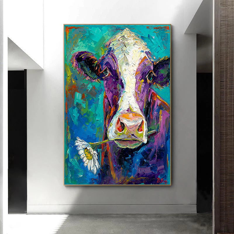 Cow Canvas Wall Art Print Modern Artwork Home Decor Poster