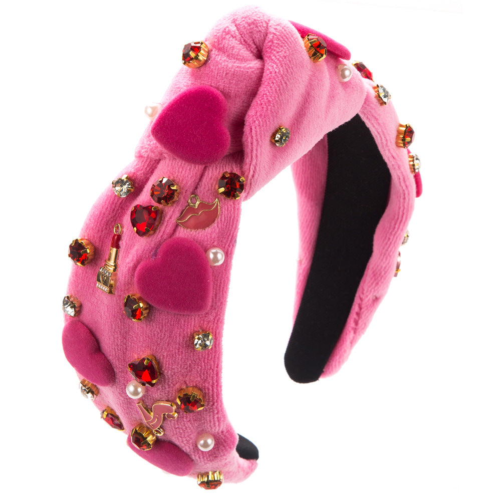 Baroque Headband with Glass Charms & Sequins