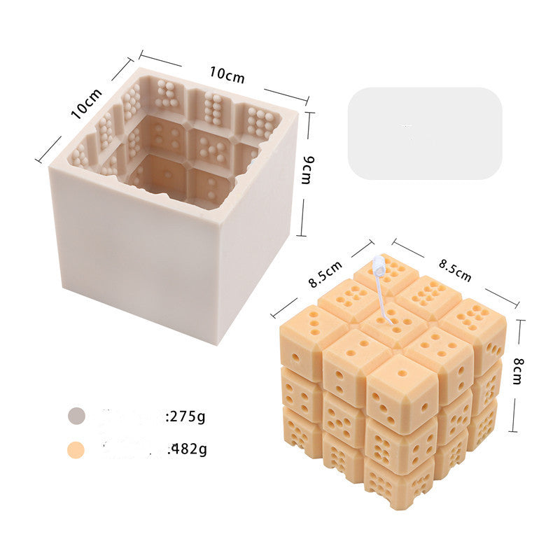 Square Dice Candle Mold Silicone for Handmade Aromatherapy Candles