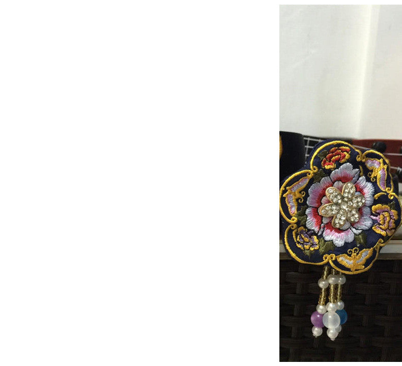 Embroidered Flower Headband Hair Accessory