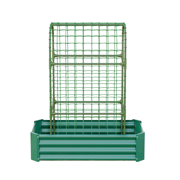 Raised Garden Bed with Trellis - 59 Inch Tall Outdoor Planting Box for Vegetables, Fruits, Flowers