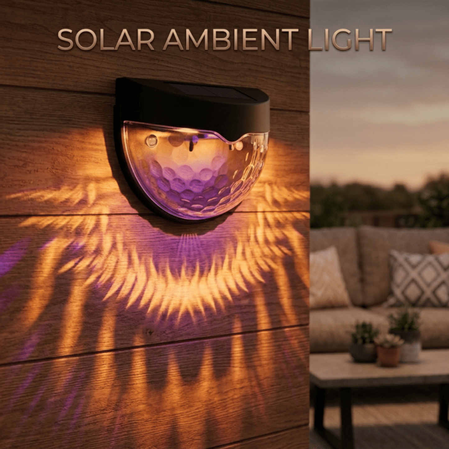 12 PCS RGB Solar Fence Lights - Waterproof Outdoor Wall Deck Step Lighting