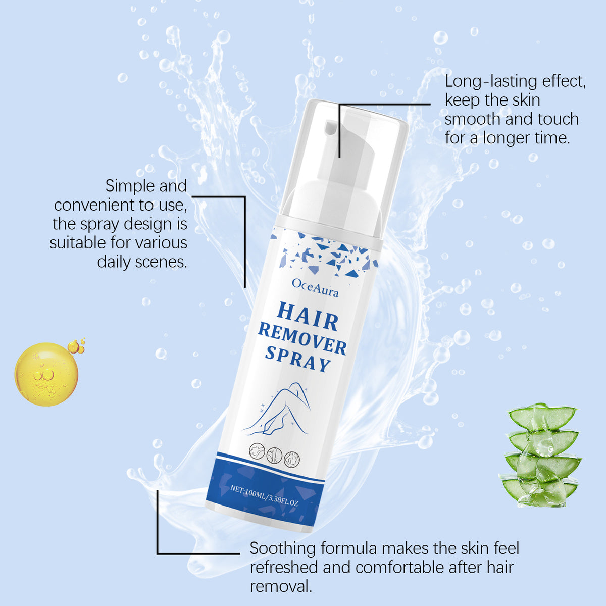 Mousse Hair Removal Spray - Gentle 100ml