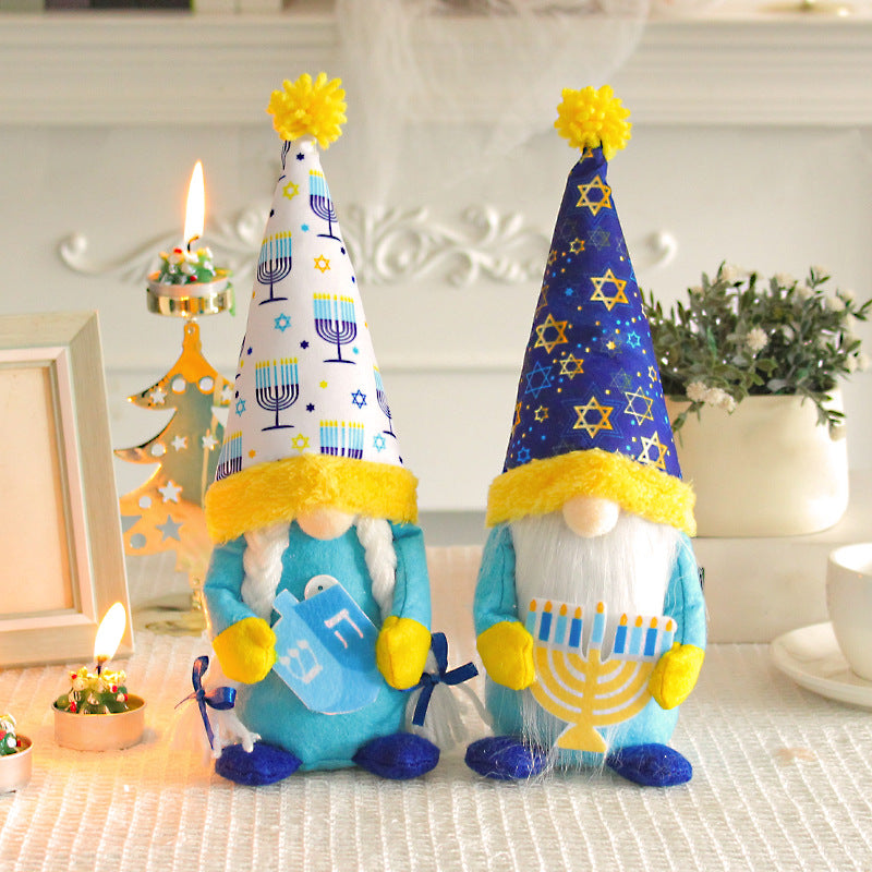 Faceless Doll Ornament - Blue Tall Hat Modern Home Decor