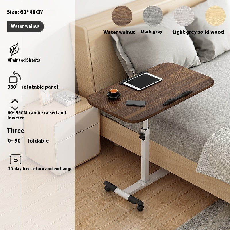 Adjustable Laptop Bedside Table - Portable, Rotating, Modern Design