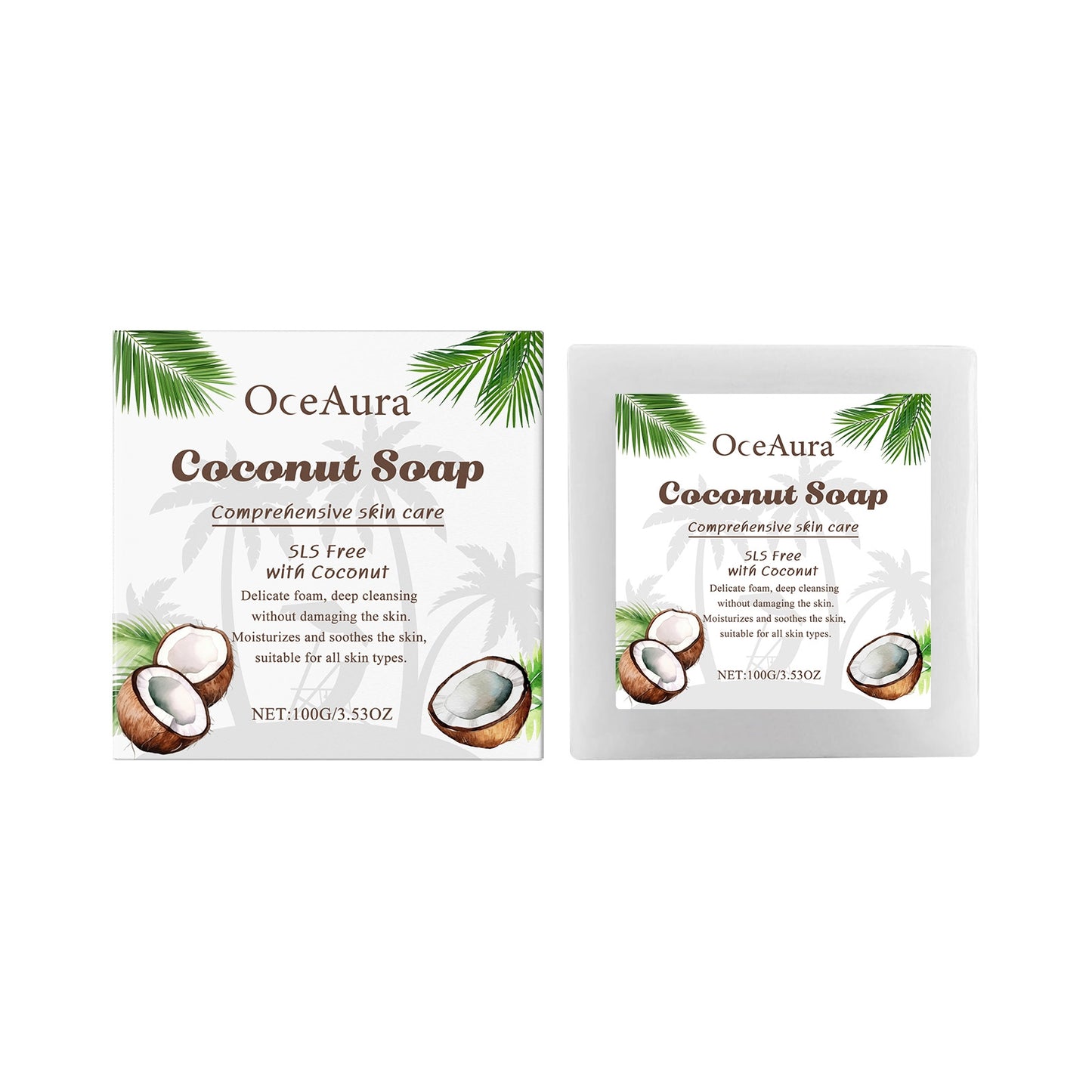Coconut Skin Soothing Bar Soap 100g Natural Body Care