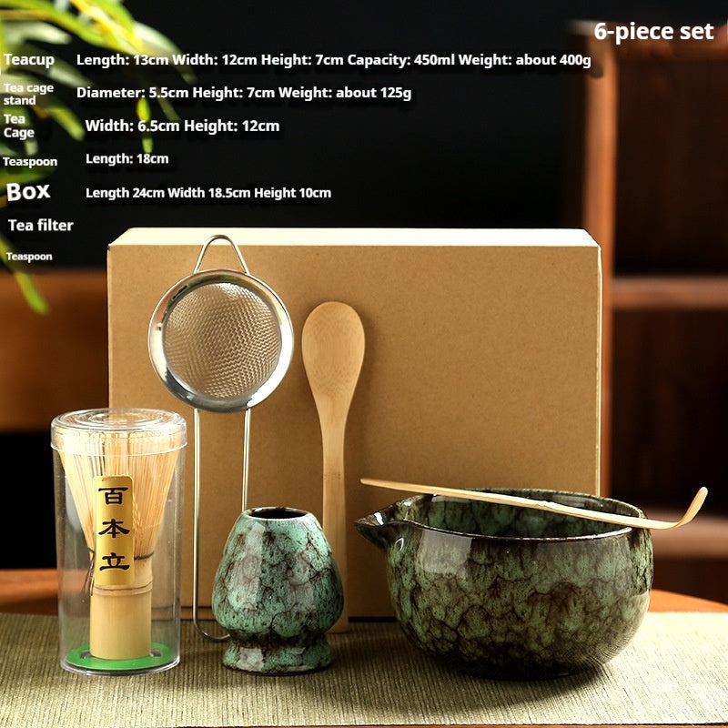 Japanese Matcha Tea Set with Brush Tool Gift Box - Multiple Colors