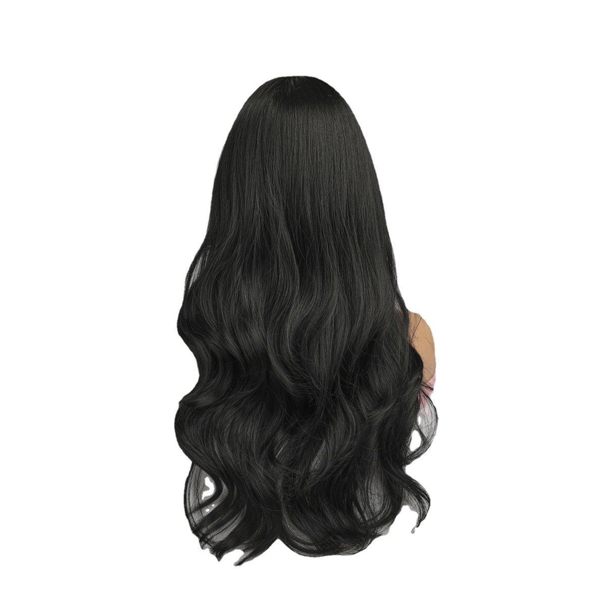 Long Bangs Curly Wig - 26 Inch Synthetic Hair