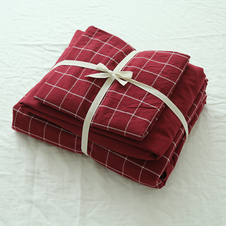 Washed Cotton Bedding Set - Duvet Cover & Sheet Options, All Sizes & Styles