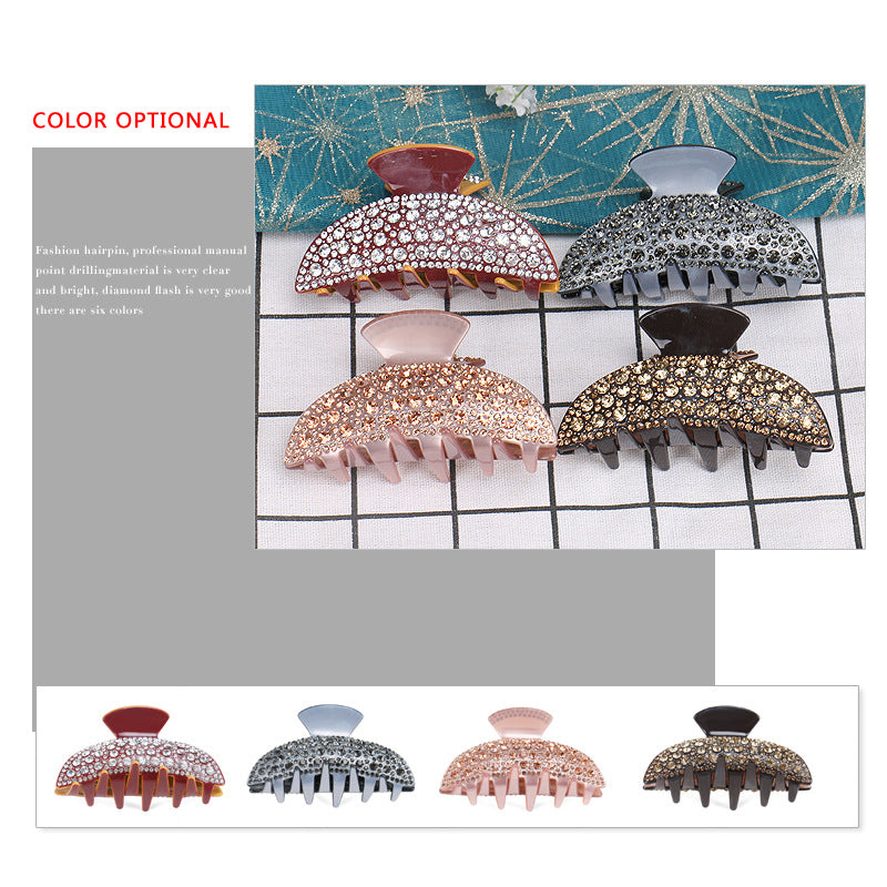 Vintage Rhinestone Cellulose Acetate Barrettes