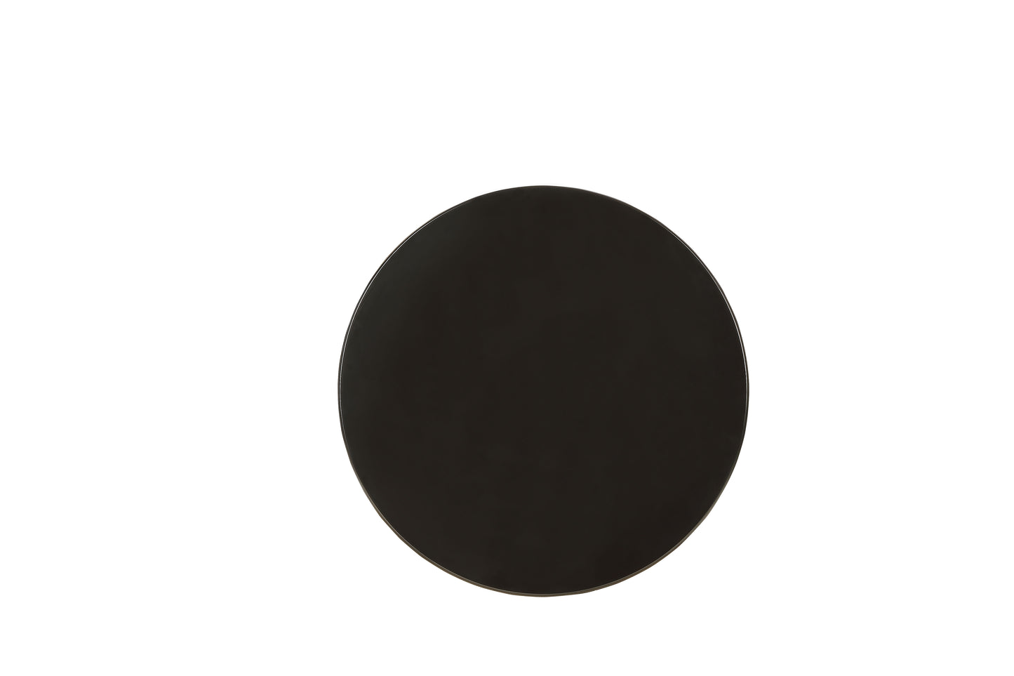 Acton Black Finish Round Pedestal Accent Table - 22" Height