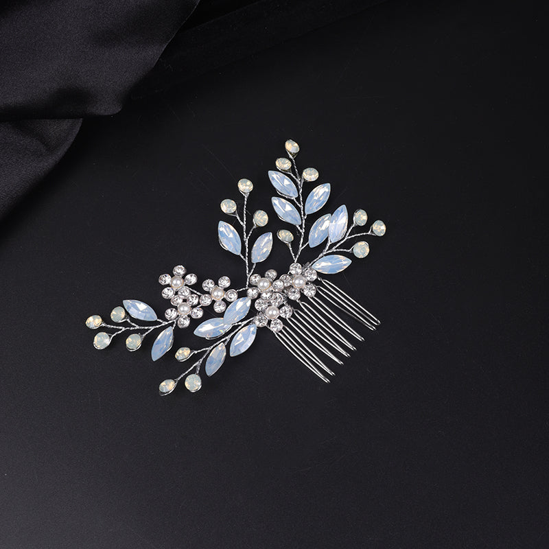 Women's Hair Comb - Crystal Pearl Styling, Multiple Colors