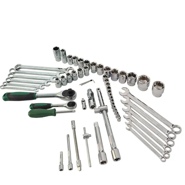 61-Piece Mechanics Tool Set with Sockets, Wrenches & Ratchets for Auto & Machine Repair