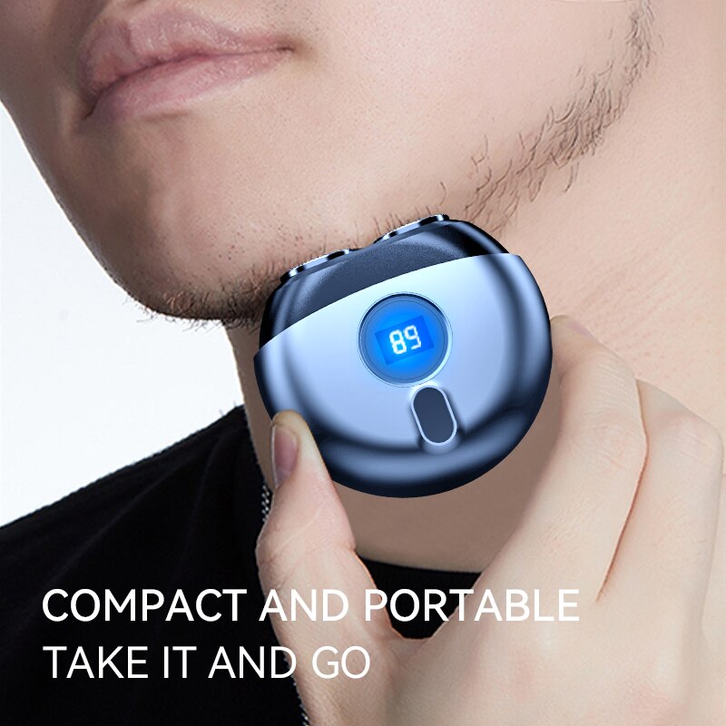 Mini Electric Razor with LED Display USB Rechargeable