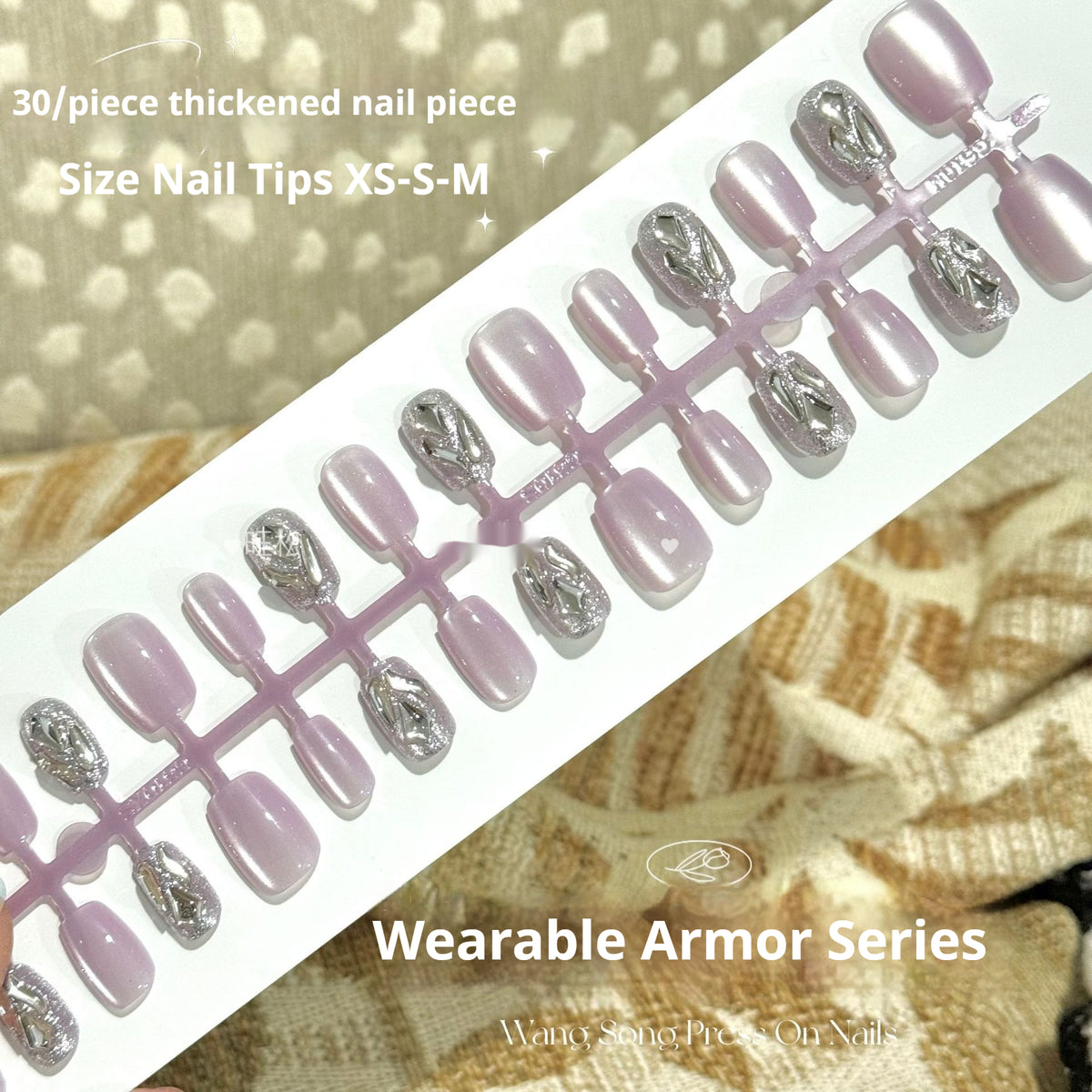 Cat Eye Nail Art Glitter Set - 30 Pieces for Manicure and Nail Decor