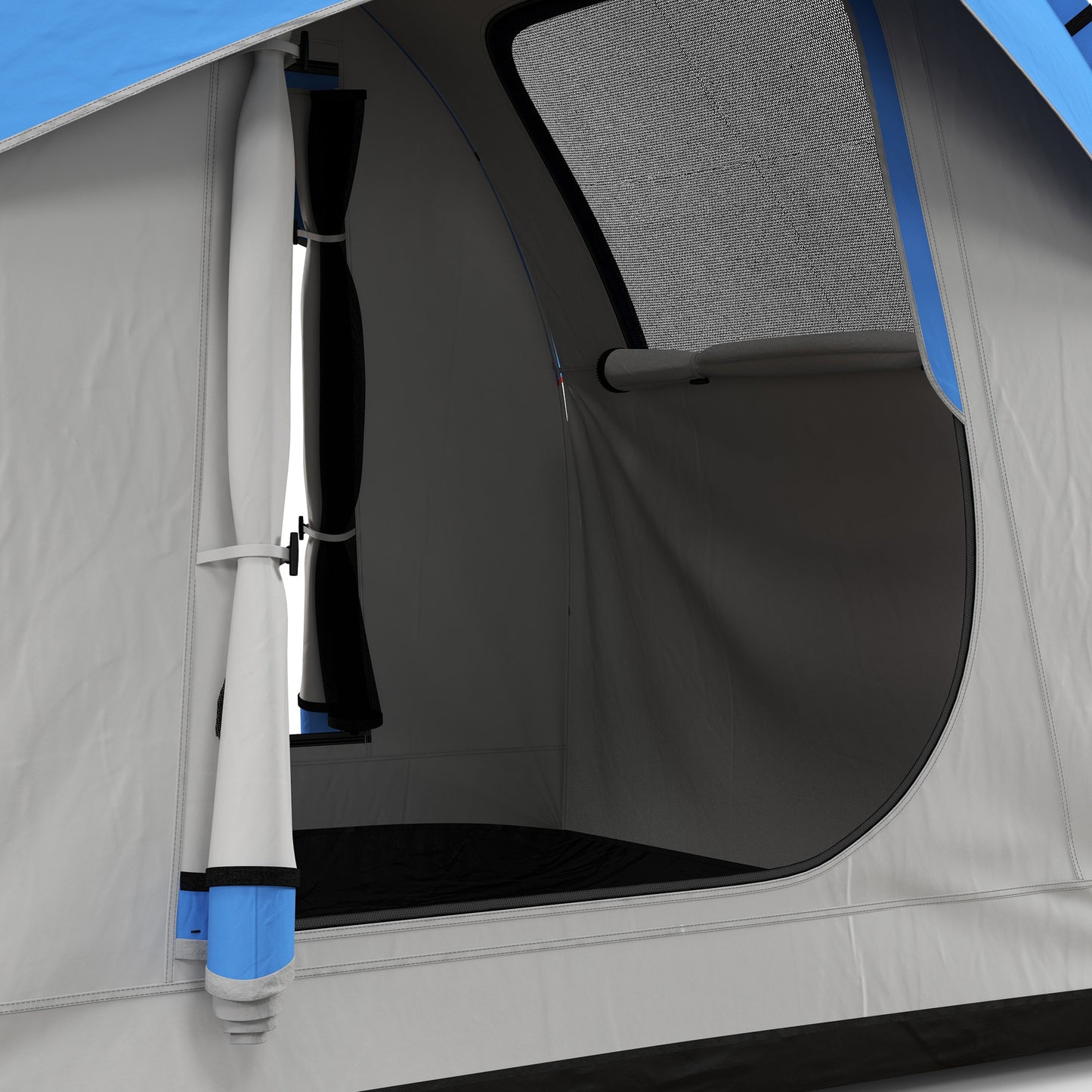 2000mm Waterproof Car Tent for 5-6 People - Gray & Blue