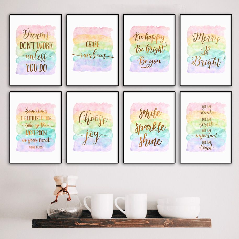 Inspirational Quote Wall Art Canvas – Nordic Style Home Decor