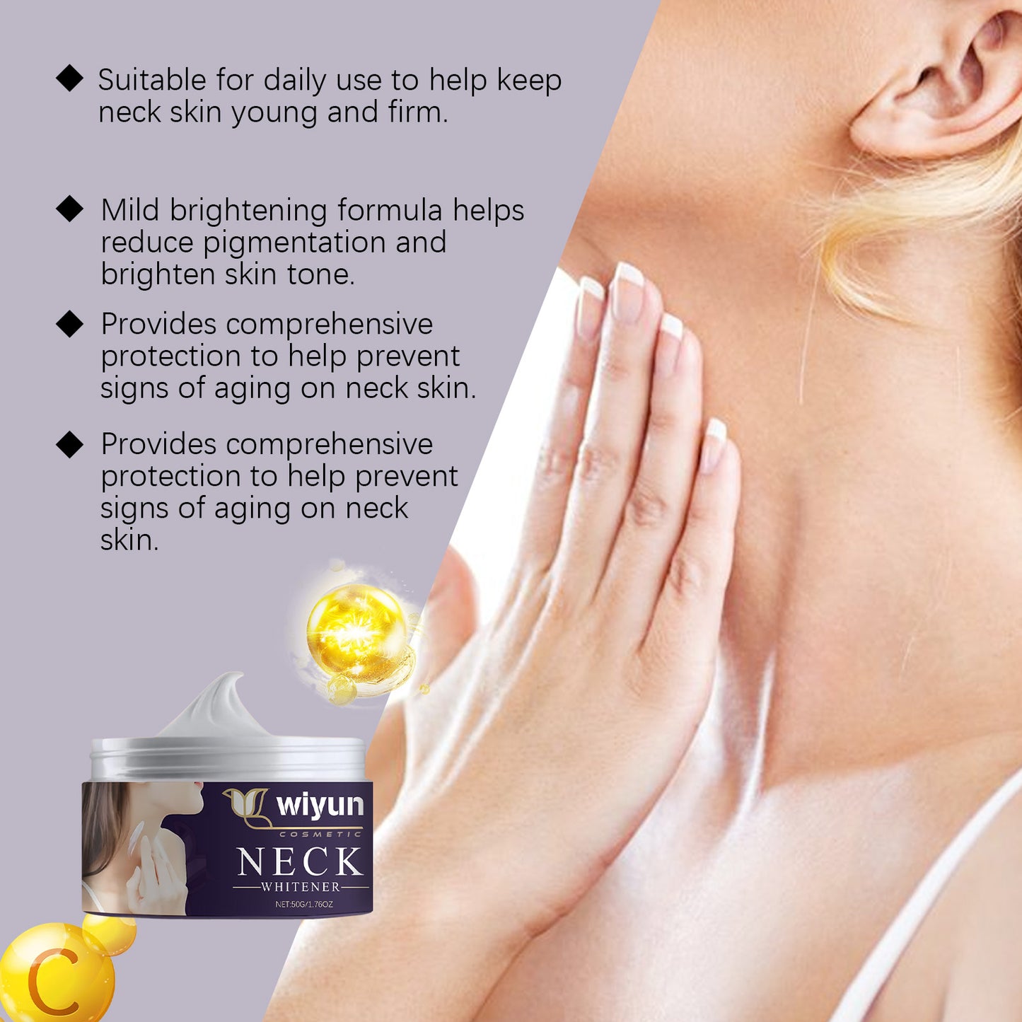 Neck Firming Cream - Brightening & Hydrating Skin Care for Neck