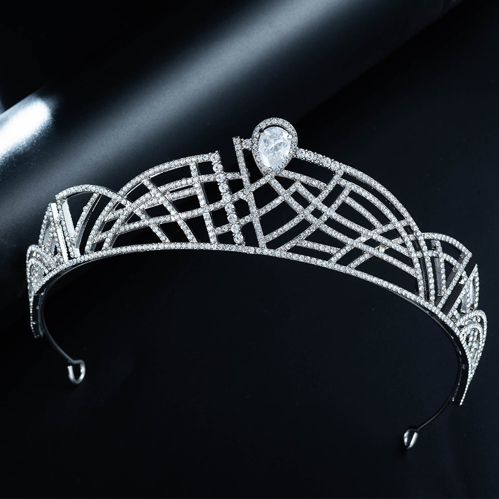 Zircon Bridal Tiara - Silver