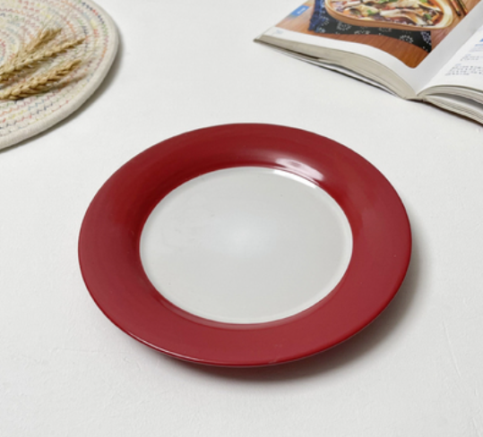 8-Inch Ceramic Plate Set for Kitchen Storage - Multiple Styles