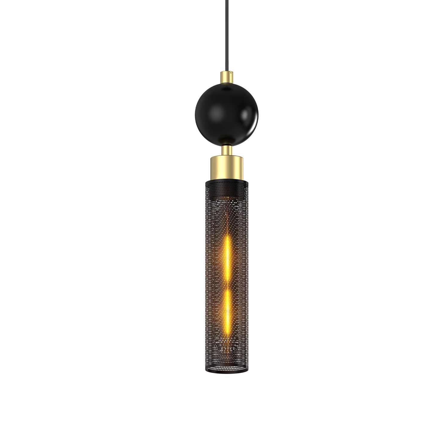 Black Wrought Iron Pendant Light for Kitchen Island, Adjustable Hanging Fixture