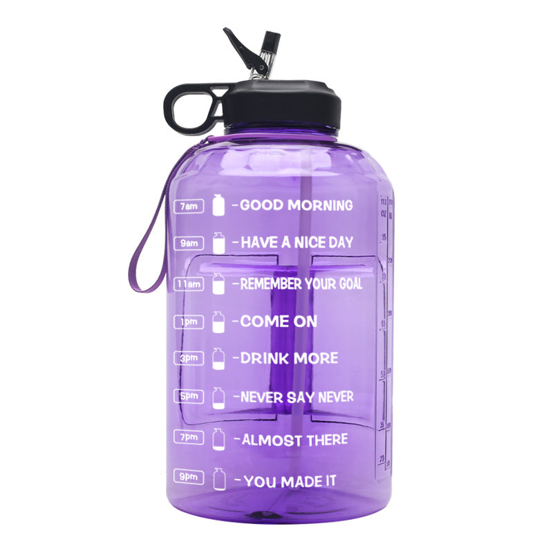 Large Capacity Sports Water Bottle 3.78L Plastic Hydration Bottle