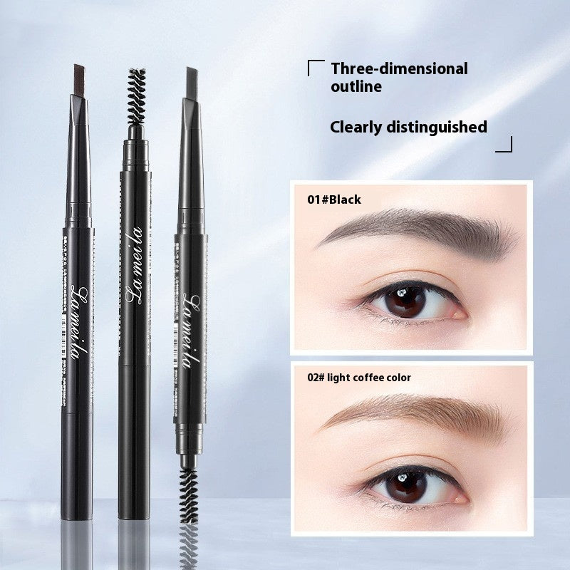 Waterproof Double-Headed Eyebrow Pencil - Natural Long-Lasting Makeup Tool