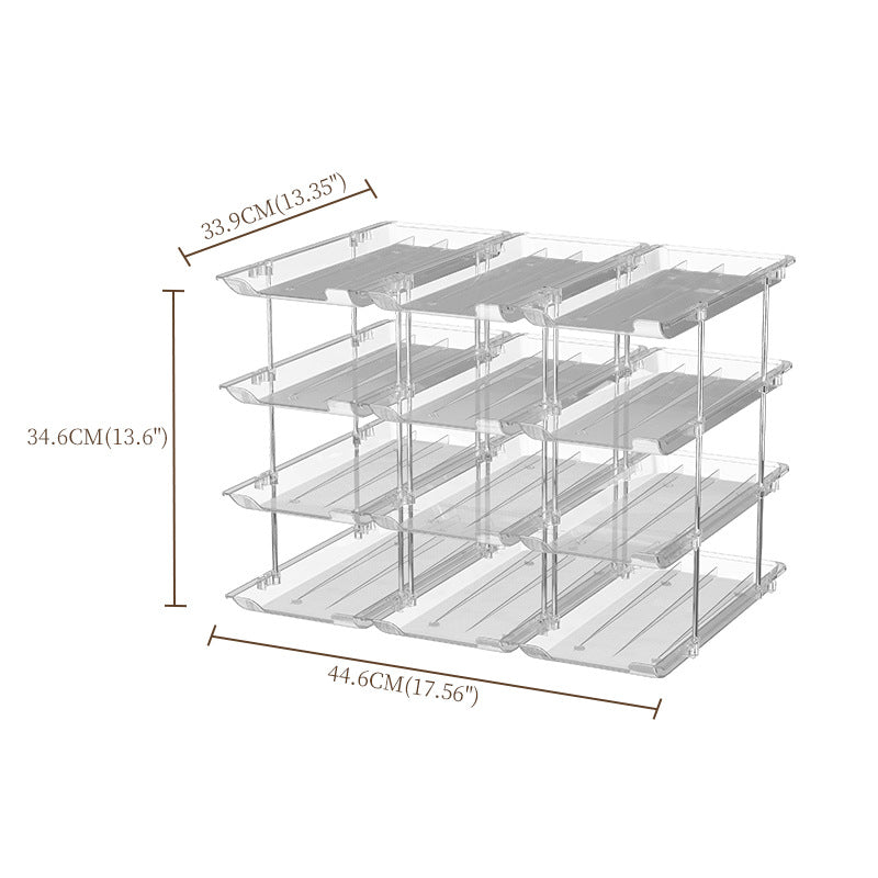 Household Transparent Multi-layer Stackable Can Storage Rack