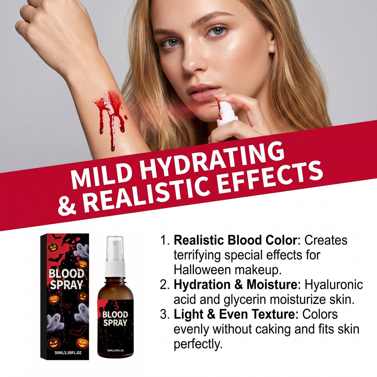 Fake Blood Spray for Makeup & Costume Use - 50ML