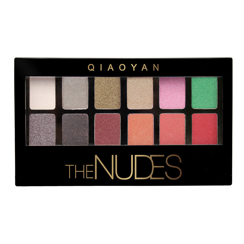 12-Color Nude Eye Shadow Palette - Pretty Makeup Set for Eye Makeup