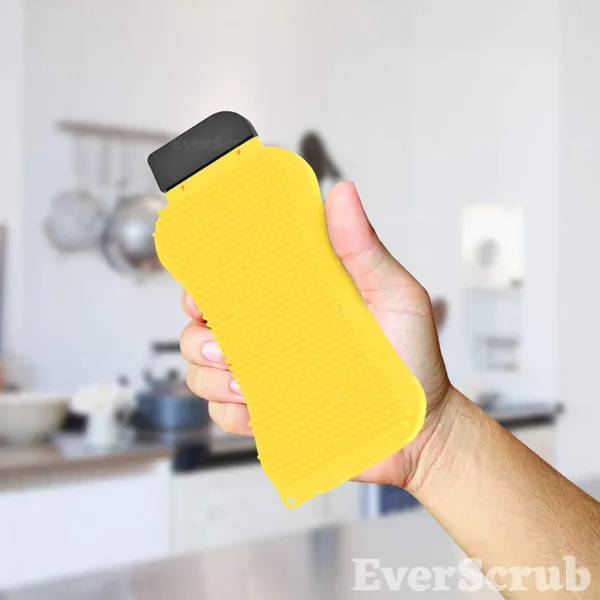 All-Purpose Silicone Scrubbers - 2 Pack - Yellow