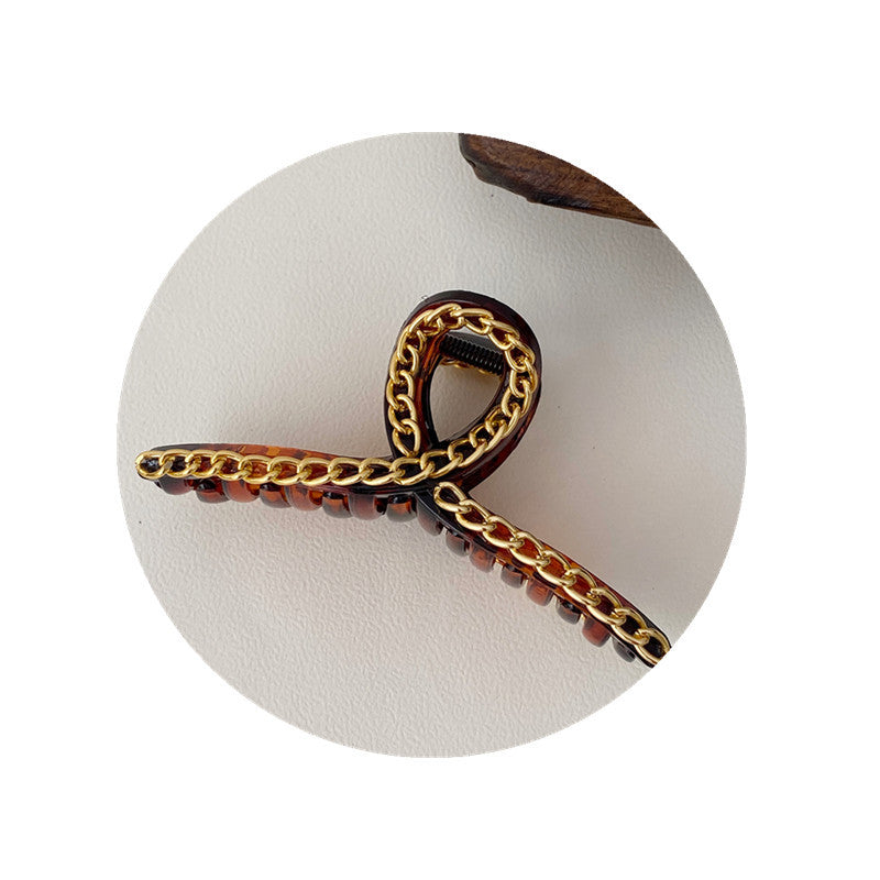 Textured Hair Accessory Chain Grip - Personalized Alloy Hairband or Hairpin