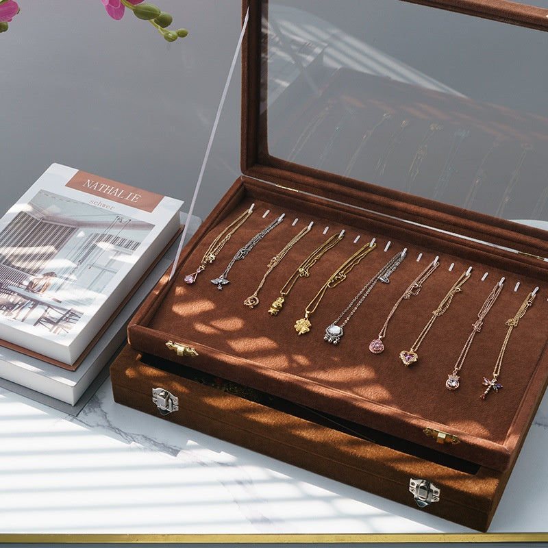 Jewelry Storage Box with Multiple Compartments for Rings, Necklaces & Bracelets