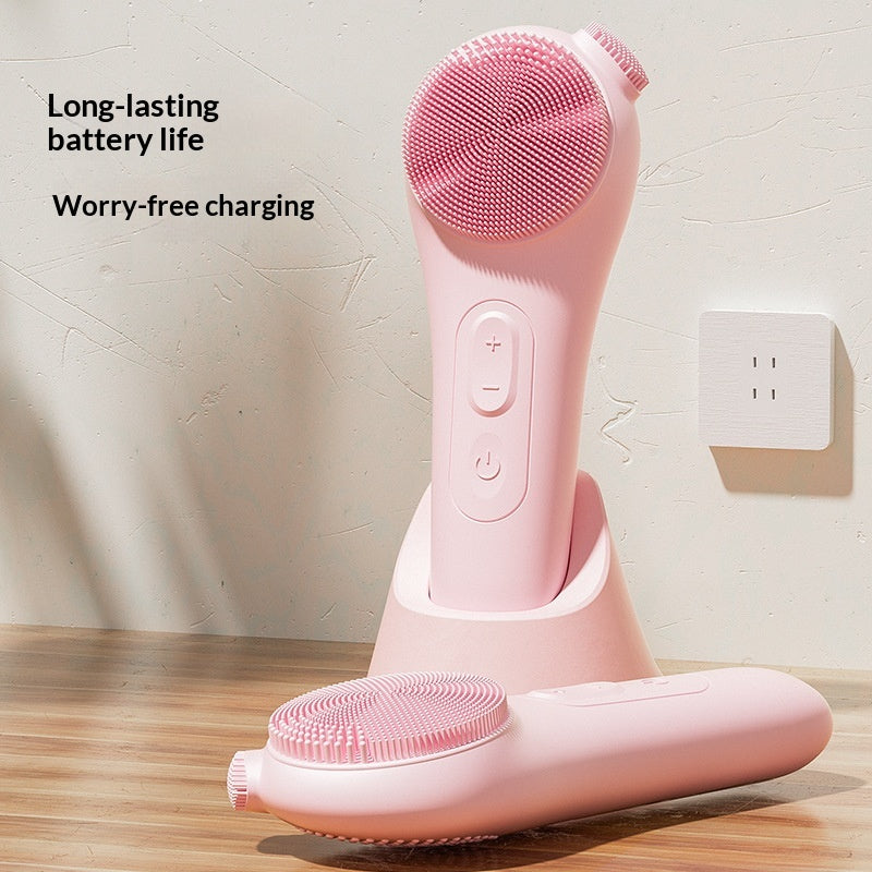 Electric Facial Cleansing Device with Warm Compress & Vibration