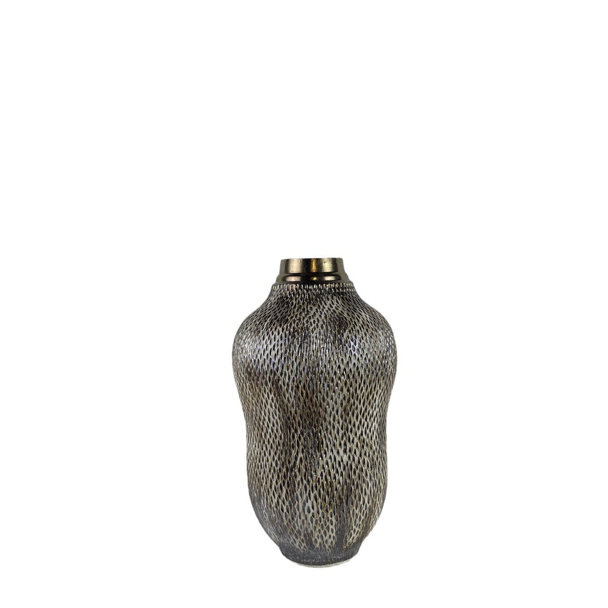 Wabi Sabi Ceramic Vase - Modern Home Decor, Brown, 27x47cm