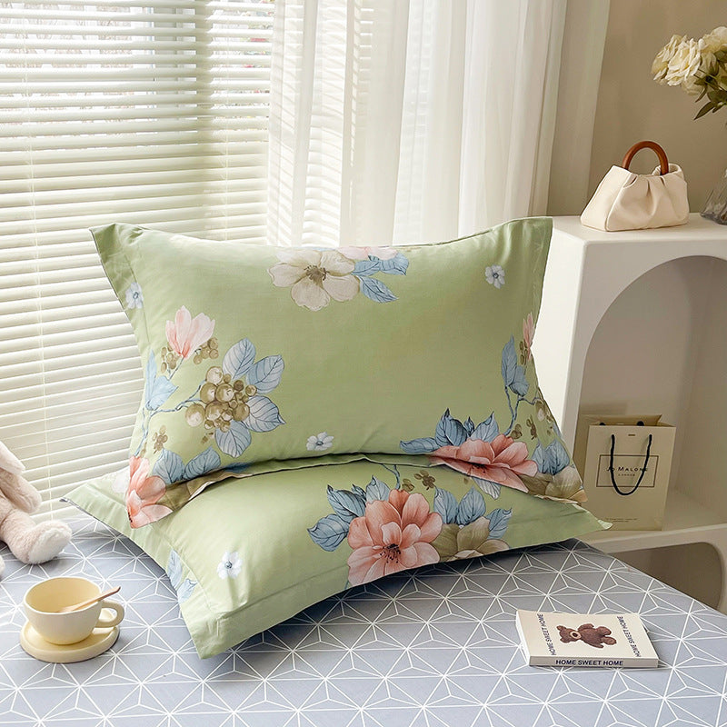 Cotton Twill Pillowcases Set - 100% Cotton, Modern Home Decor