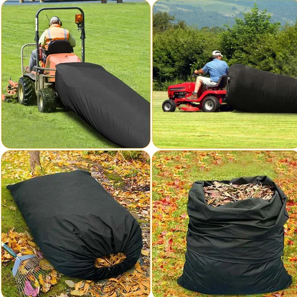 54 Cubic Feet Lawn Tractor Leaf Bag with Black Oxford Fabric