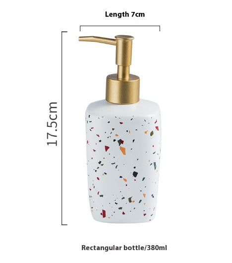 Ceramic Bathroom Hand Sanitizer Dispenser Bottle - Nordic Style