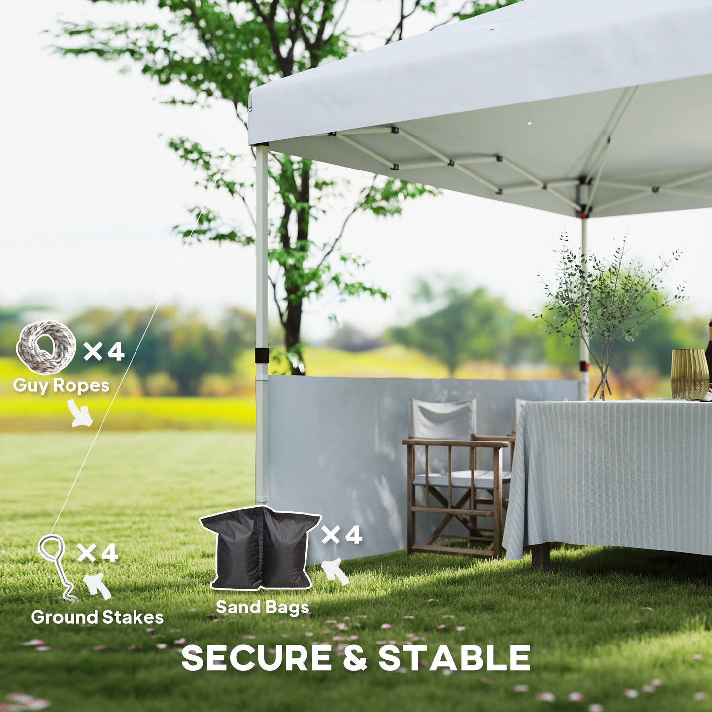10x10 Pop Up Canopy Tent with Sidewalls - UV50+ Sun Shelter