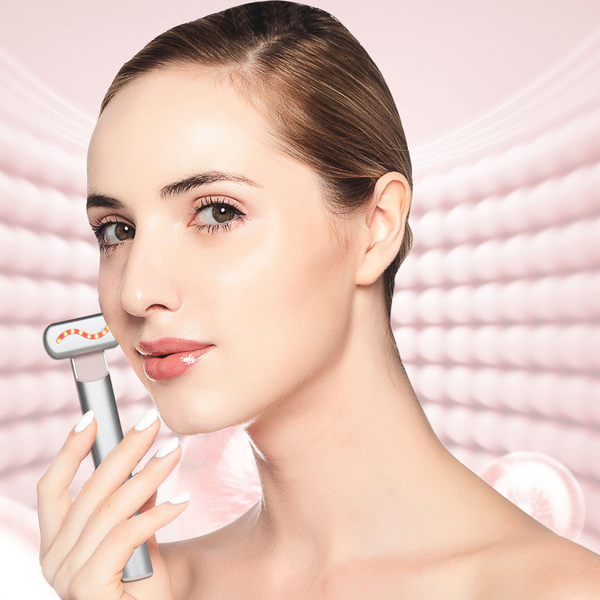 Rotatable Facial Eye Care Device with Red Light Rejuvenation - USB Powered