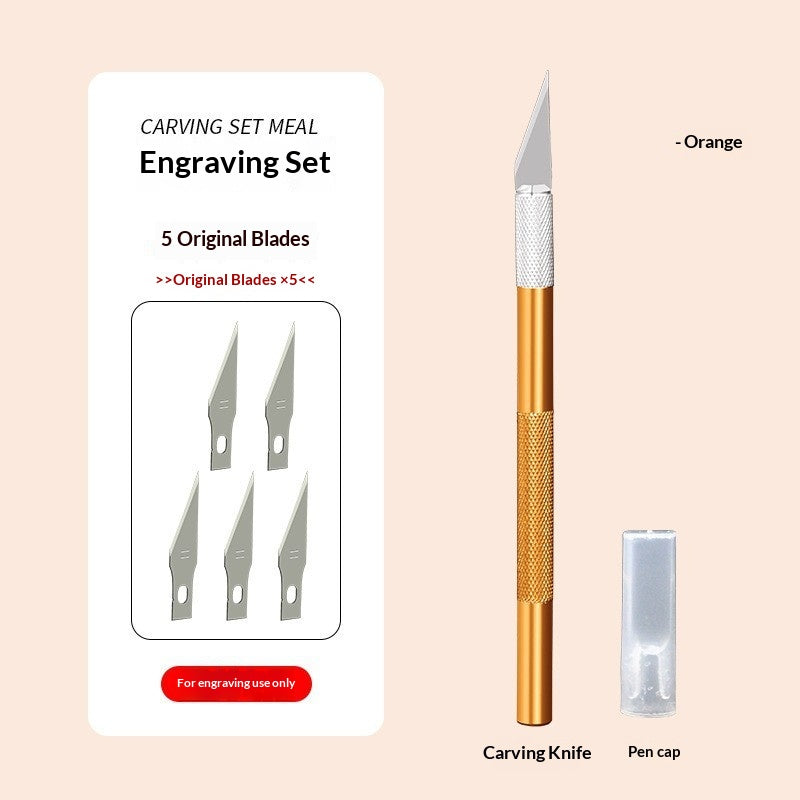13-Piece Aluminum Alloy Carving Knife Set with Steel & Handle Options