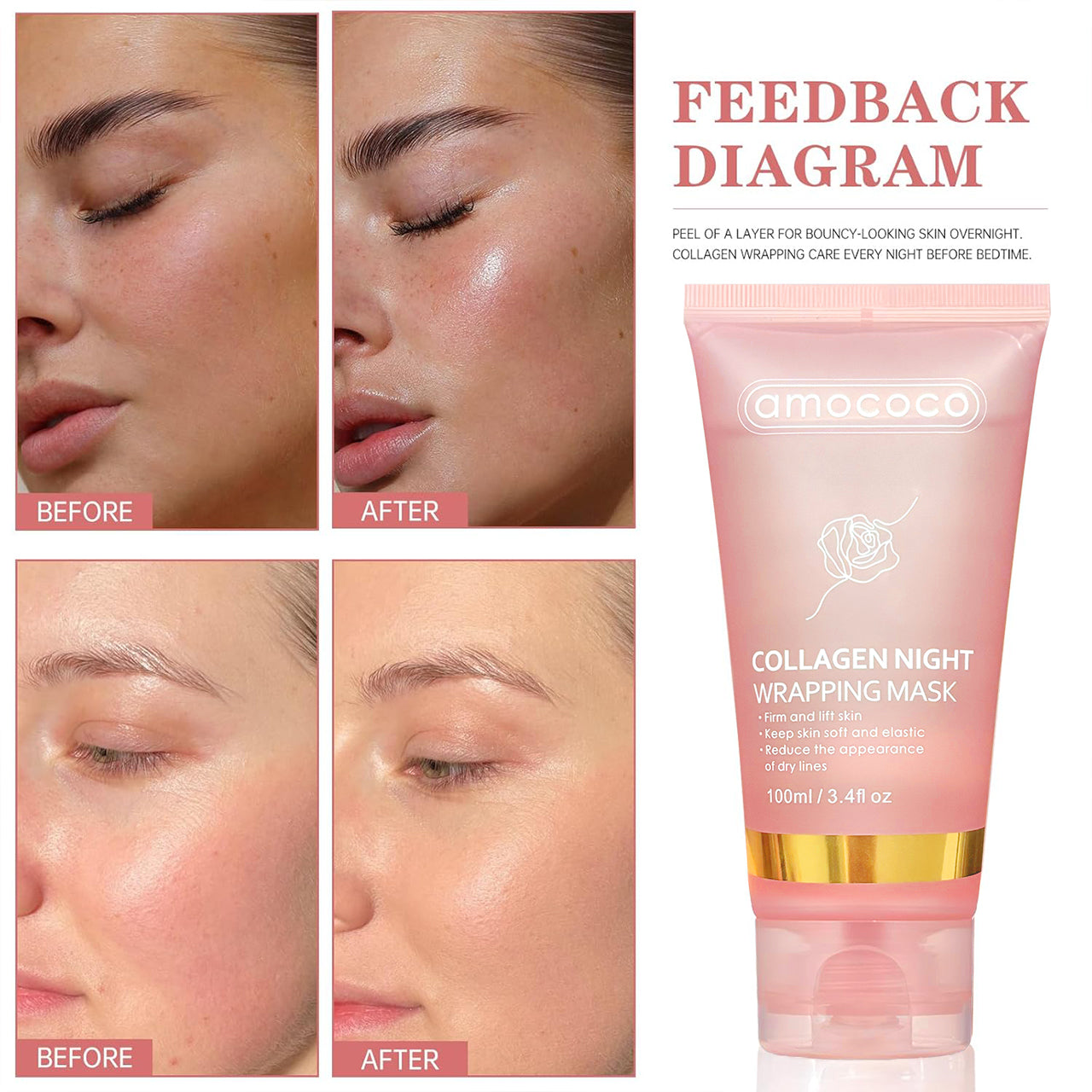 Collagen Night Wrapping Mask - Firming & Hydrating Overnight Face Treatment